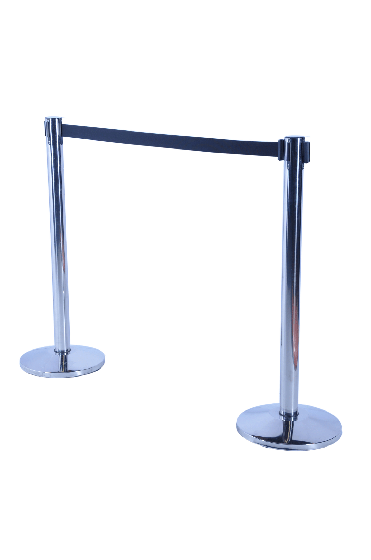 TENSION BARRIER – SILVER WITH BLACK BELT