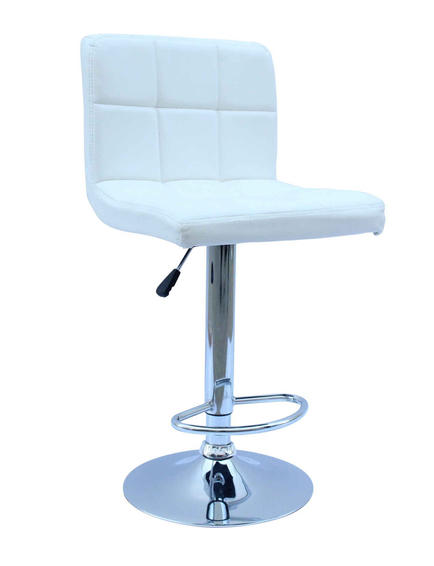 BAR STOOL – MODERN WHITE LEATHER